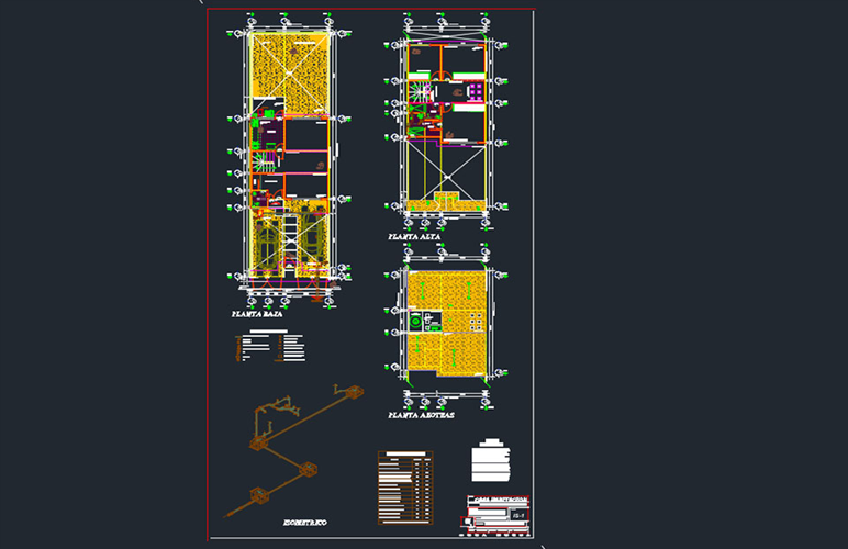 دانلود فایل اتوکد تأسیسات بهداشتی خانه سه‌خوابه DWG | Sanitation Facilities Of Three Bedroom House DWG برای AutoCAD